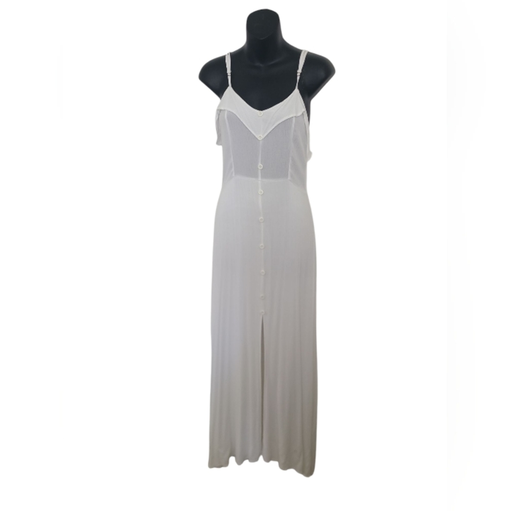 Elegant White Sleeveless boho dress by  Valija Gitana